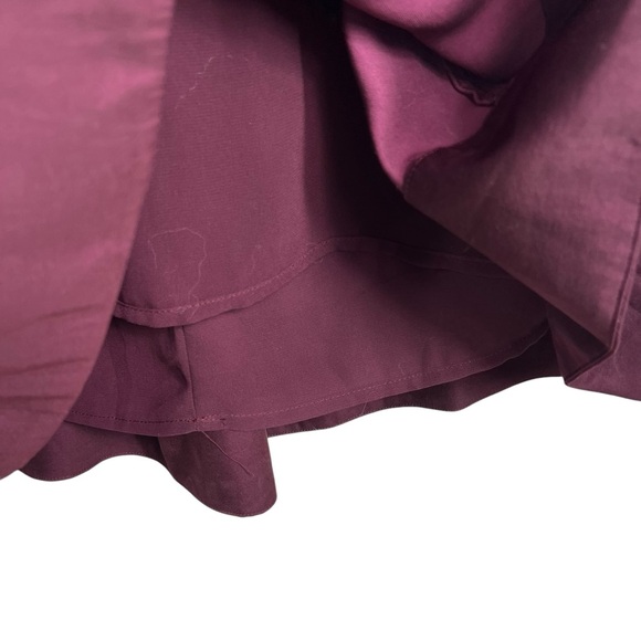 MAEVE Ingrid Plum colored Velvet Trimmed Short Sleeve Mini Dress Size XS - Picture 7 of 10